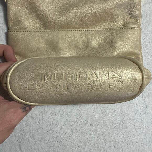 Vintage Leather Mini Duffle/Barrel Shoulder Bag by SHARIF - Picture 7 of 13